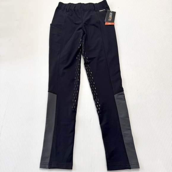 Kerrits Children’s Thermo Tech Full Leg Riding Tight Black Size XL 16-18 NEW - Picture 1 of 8